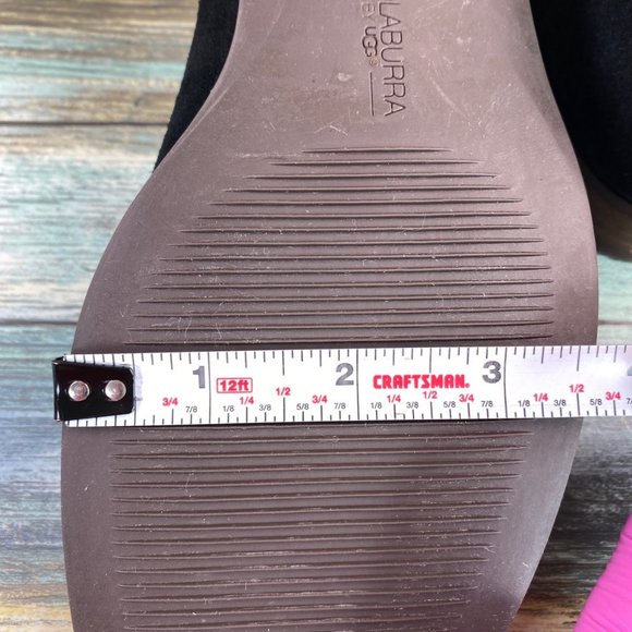 Koolaburra By Ugg Cheyanne Ankle Boot Womens 7M Black Suede Zip Low Block Heel - Picture 9 of 11